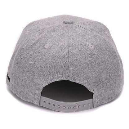 Grey Wool Snapback Hat