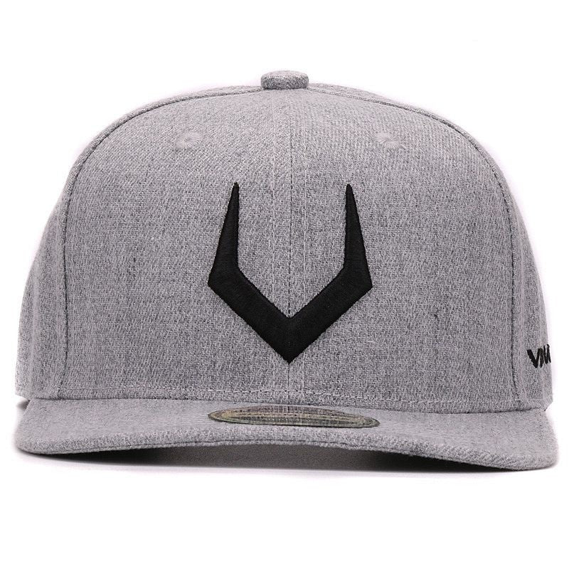Grey Wool Snapback Hat