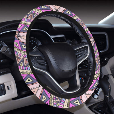 Pink Persian Triangles Pattern Steering Wheel Cover
