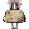 Vintage Piano & Musical Notes Fitness Bag Fitness