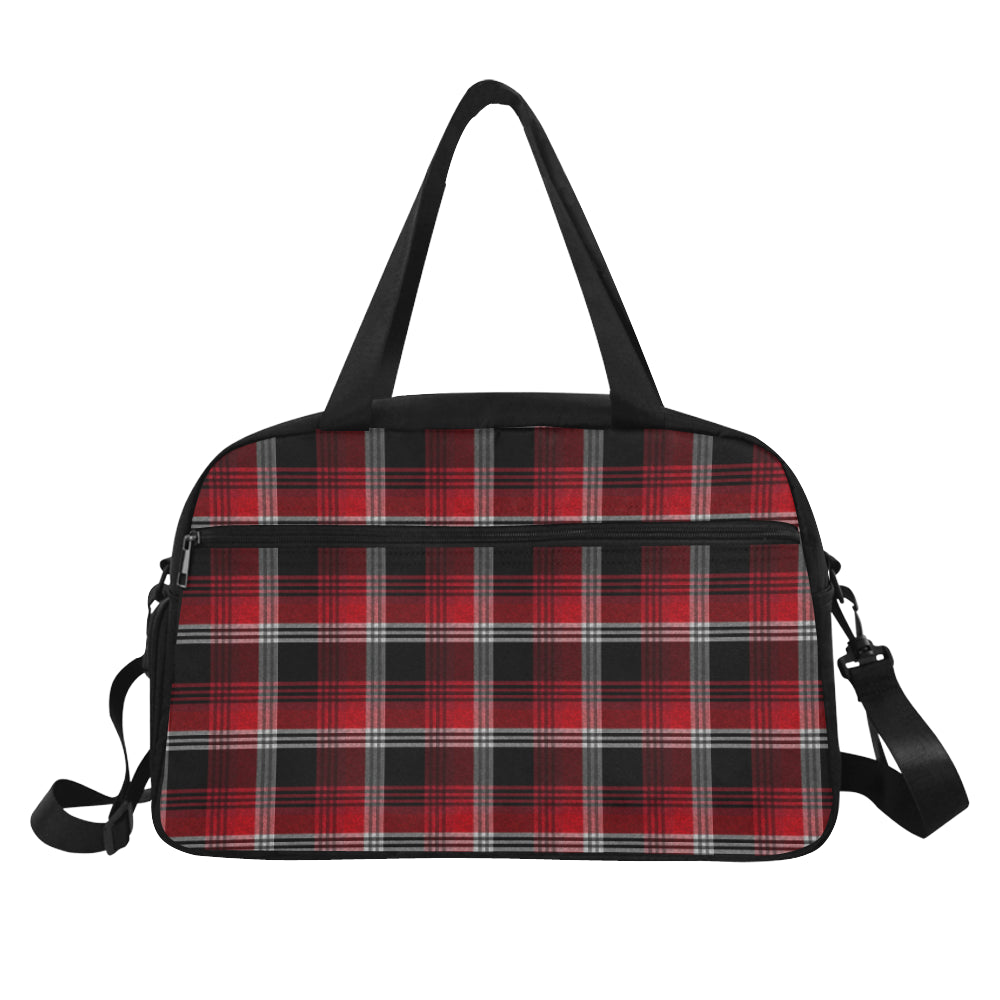 Red Plaid Fitness Bag Fitness
