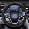 Dark Grey Tie Dye Grunge Steering Wheel Cover