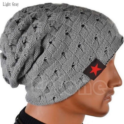 Mens Knitted Baggy Beanie Cap