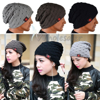 Mens Knitted Baggy Beanie Cap