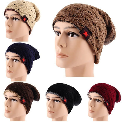 Mens Knitted Baggy Beanie Cap