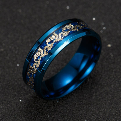 Mens Titanium Dragon Ring