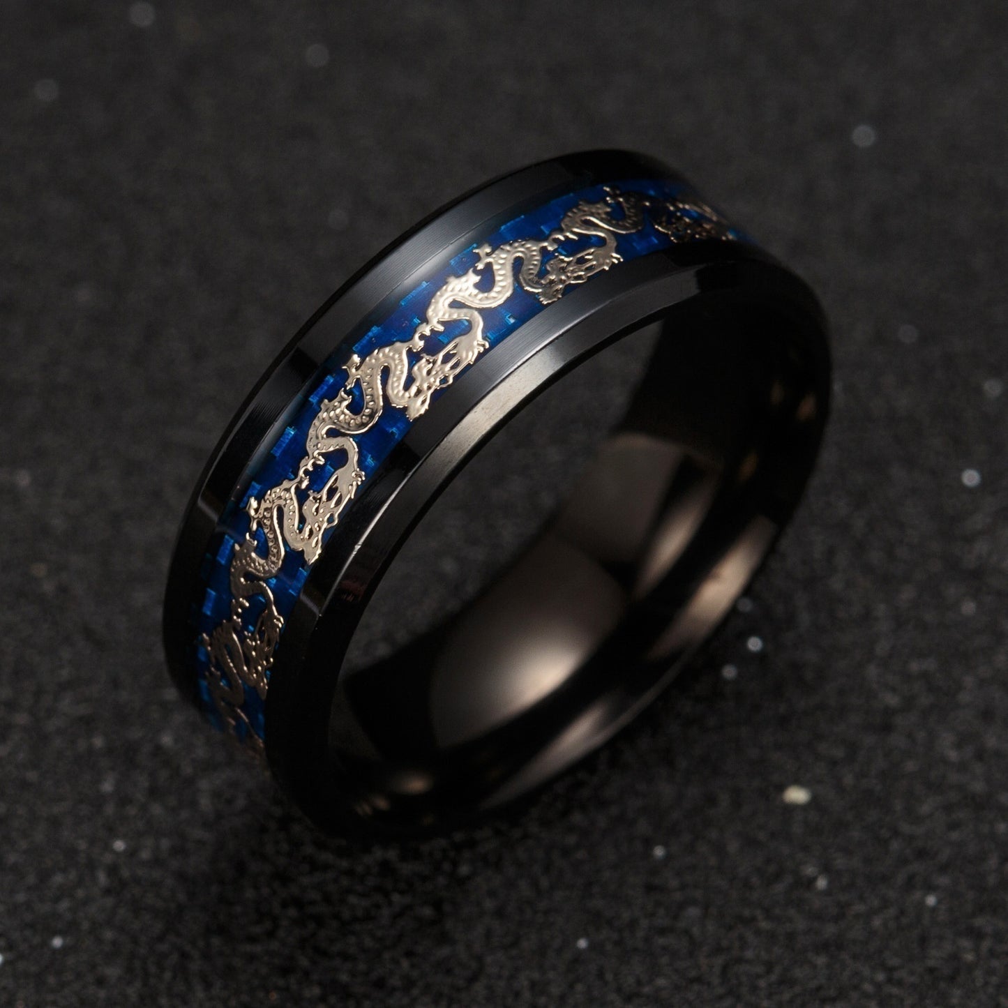 Mens Titanium Dragon Ring