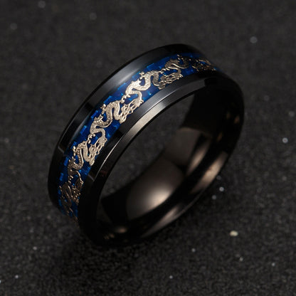 Mens Titanium Dragon Ring