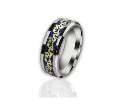 Mens Titanium Dragon Ring