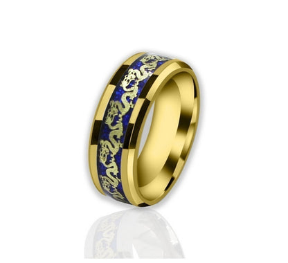 Mens Titanium Dragon Ring