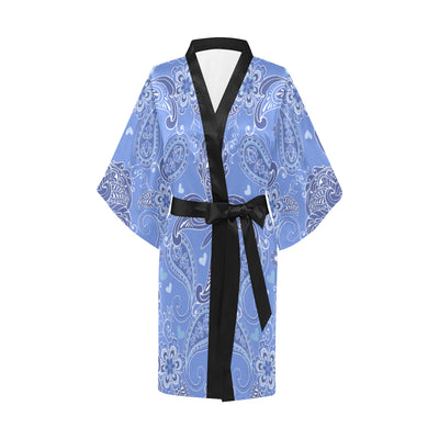 Purple Butterflies Decor Kimono Robe