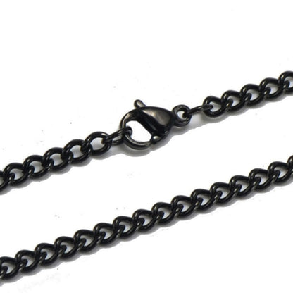 Mens Vintage Stainless Steel Cross Pendant Necklace