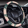 Beige Floral Leaves Steering Wheel Cover