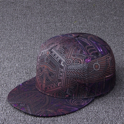 Egypt Hieroglyphics Print Punk Snapback Hat