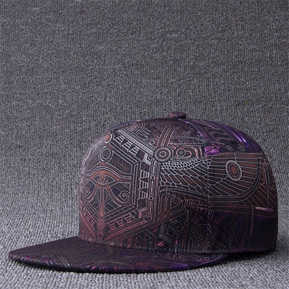 Egypt Hieroglyphics Print Punk Snapback Hat