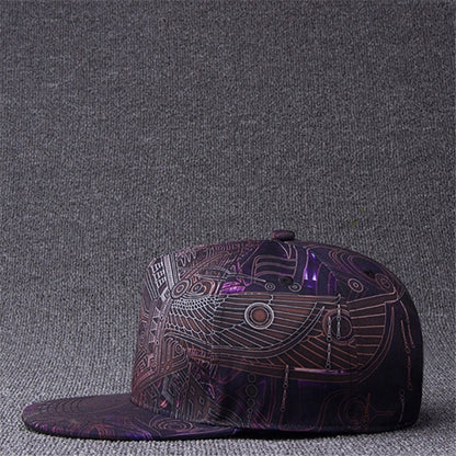 Egypt Hieroglyphics Print Punk Snapback Hat