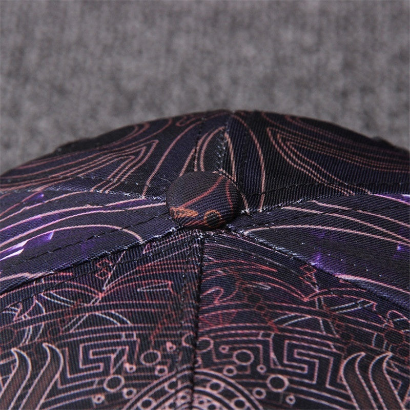 Egypt Hieroglyphics Print Punk Snapback Hat