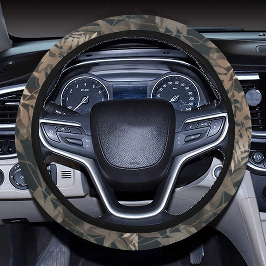 Green Leaves Steering Wheel Cover