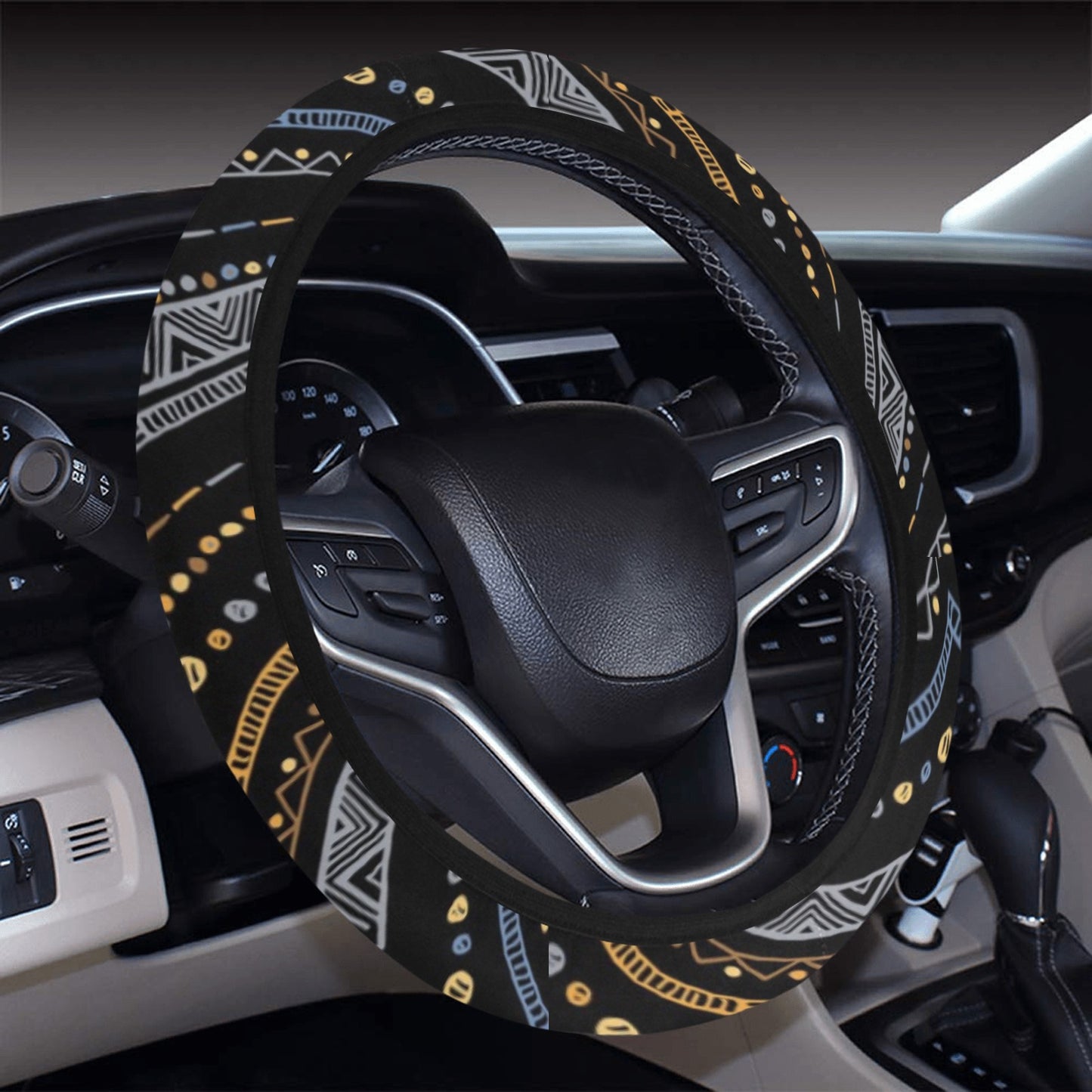 Ethnic Zig Zag Steering Wheel Cover