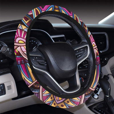 Colorful Tribal Pattern Steering Wheel Cover