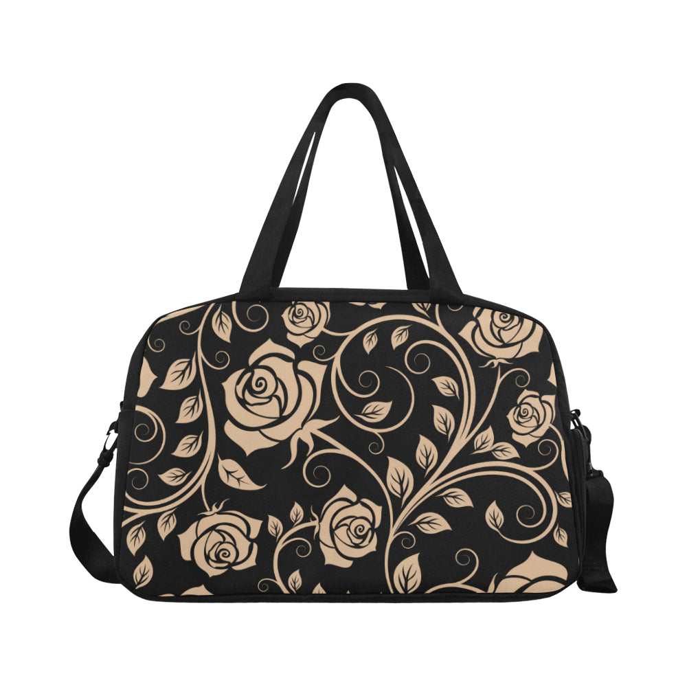 Tan Roses Decor Fitness Bag Fitness