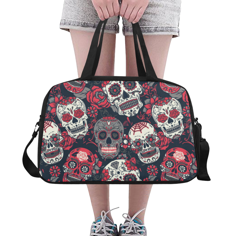 Sugar Skulls & Roses Fitness Bag Fitness