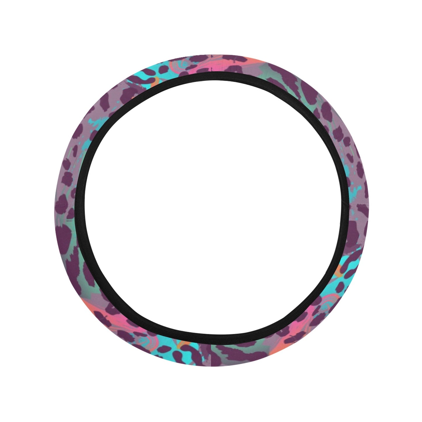 Pink Leopard Print Steering Wheel Cover