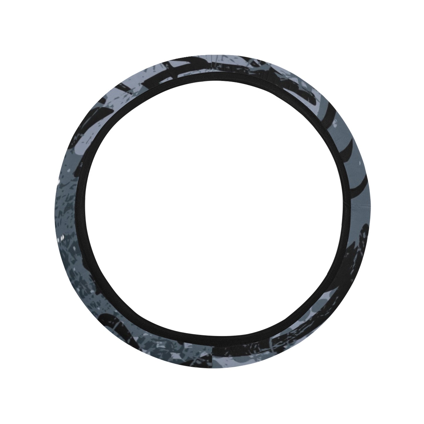 Blue Graffiti Steering Wheel Cover