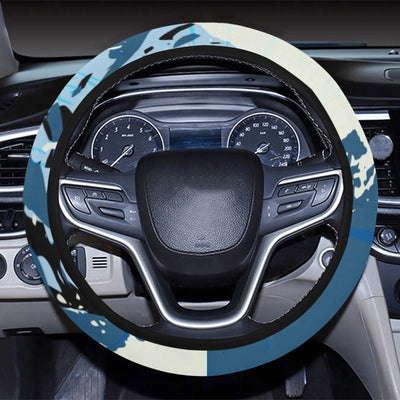 Blue Abstract (2) Steering Wheel Cover