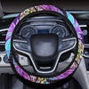 Colorful Weed Plant Steering Wheel Cover