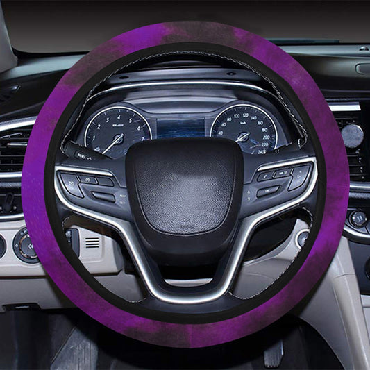 Purple Tie Dye Grunge Steering Wheel Cover