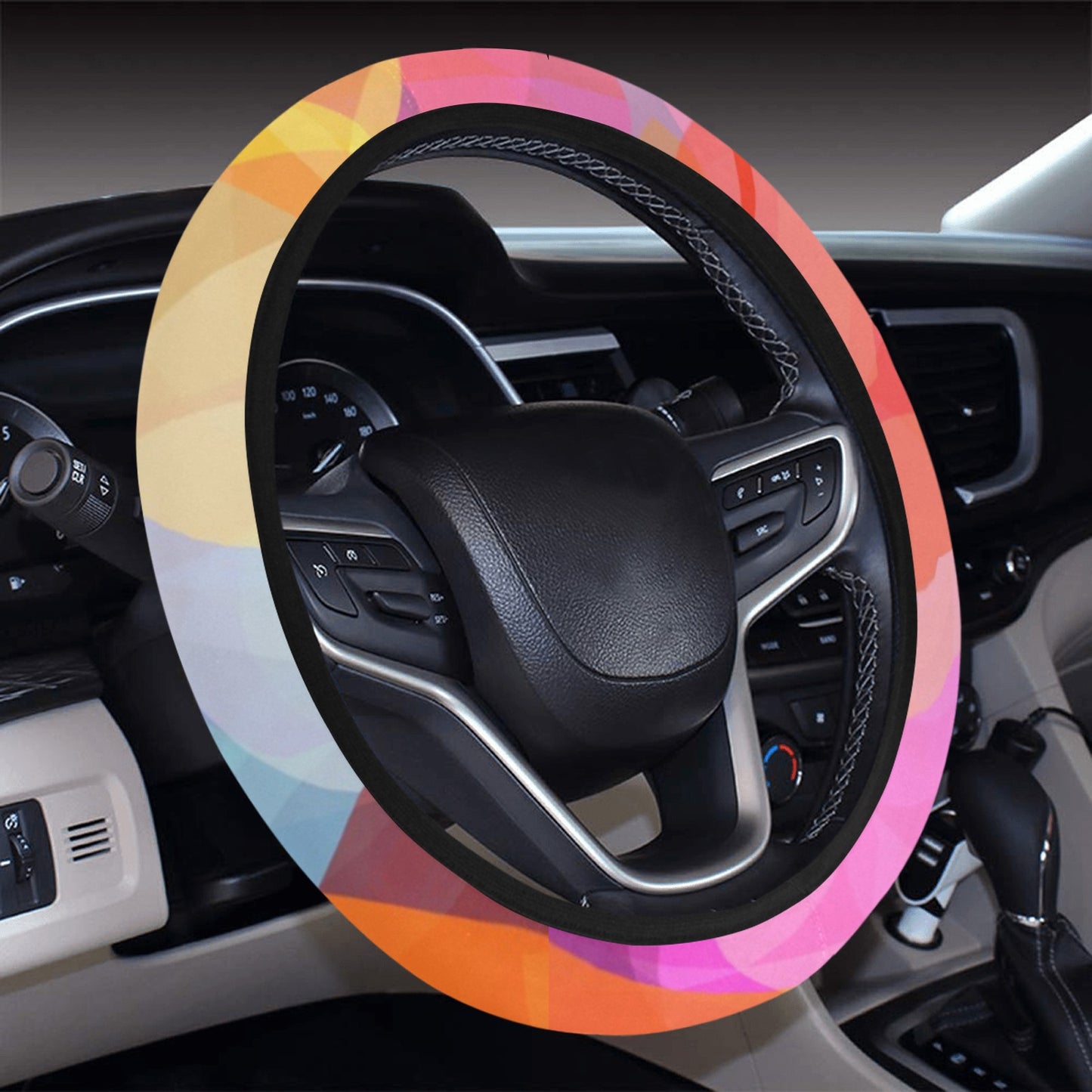 Colorful Abstract Steering Wheel Cover