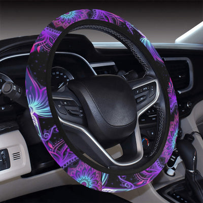 Purple Mandala Lotus Steering Wheel Cover