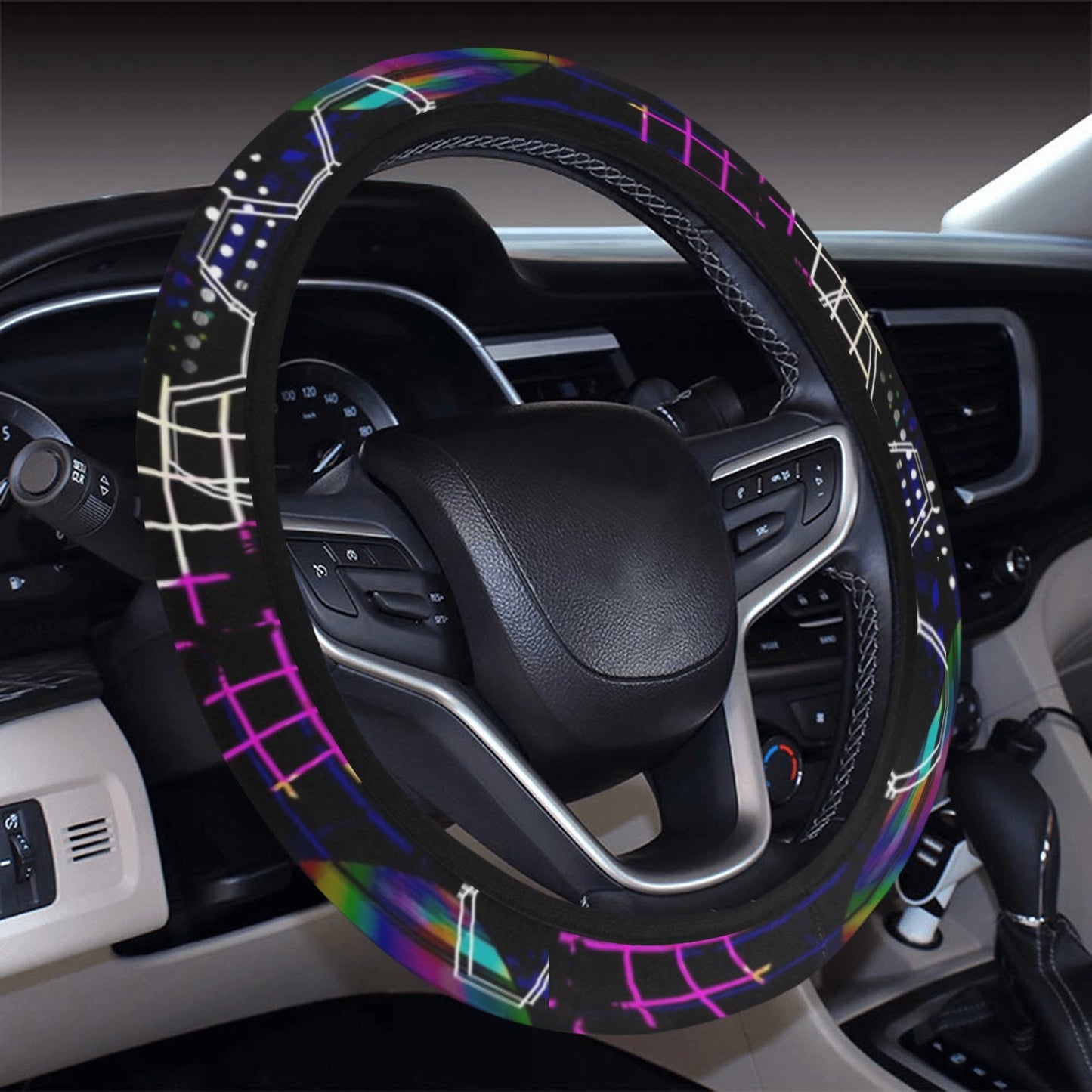 Honeycomb Abstract Steering Wheel Cover