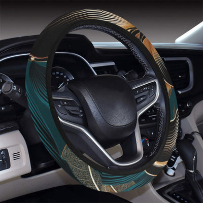 Dark Floral Steering Wheel Cover