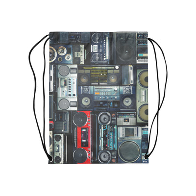 Vintage Stereo Boomboxes Drawstring Bag