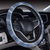 Denim Blue Plaid Steering Wheel Cover