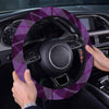Purple Plaid Steering Wheel Cover with Elastic Edge