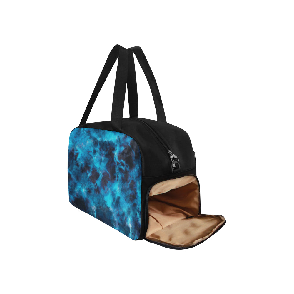 Blue Tie Dye Grunge Fitness Bag Fitness