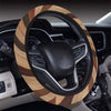 Brown Zig Zag Steering Wheel Cover