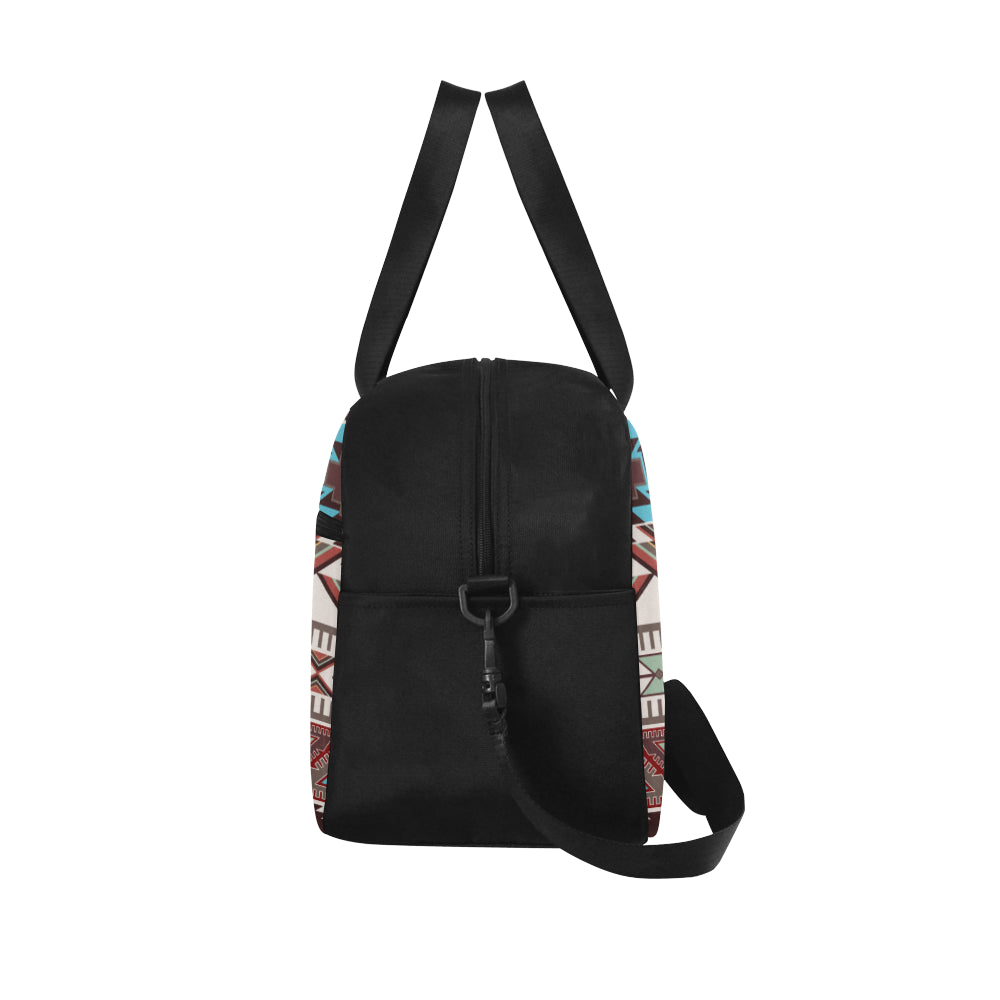 Brown Boho Chic Aztec Fitness Bag Fitness