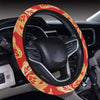 Red Oriental Fish Steering Wheel Cover
