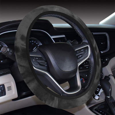 Dark Grey Tie Dye Grunge Steering Wheel Cover
