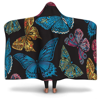 Sub Butterflies Hooded Blanket