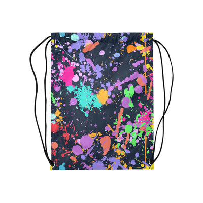 Colorful Paint Drip Abstract Art Drawstring Bag