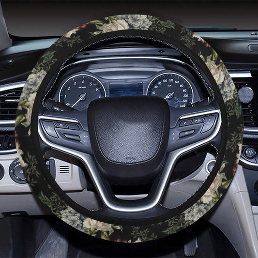 Floral Pattern Steering Wheel Cover