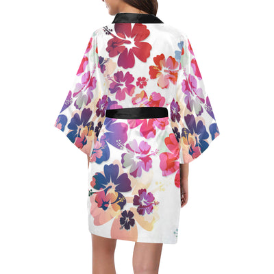 Colorful Aloha Flowers Kimono Robe