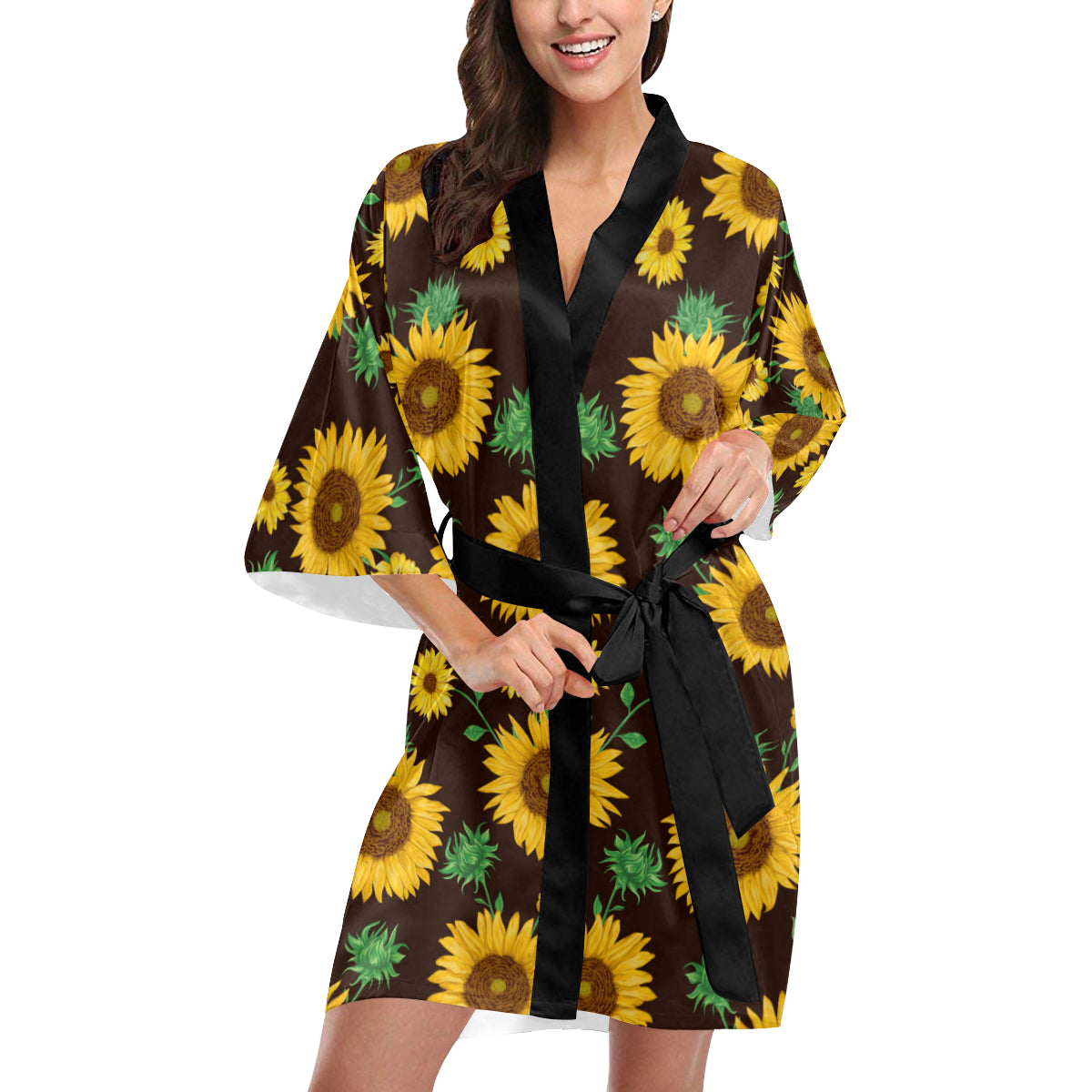 Sunflowers Kimono Robe