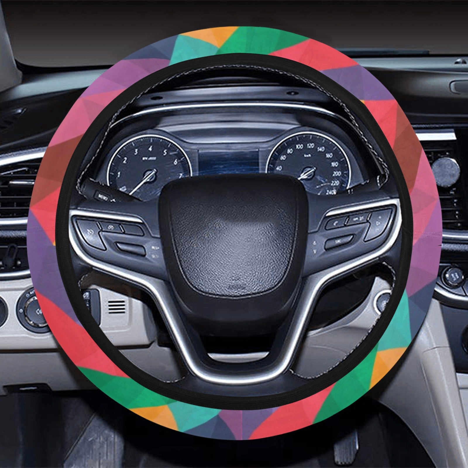Colorful Abstract Steering Wheel Cover