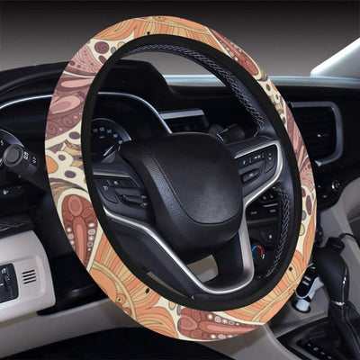 Brown Elegant Decor Steering Wheel Cover